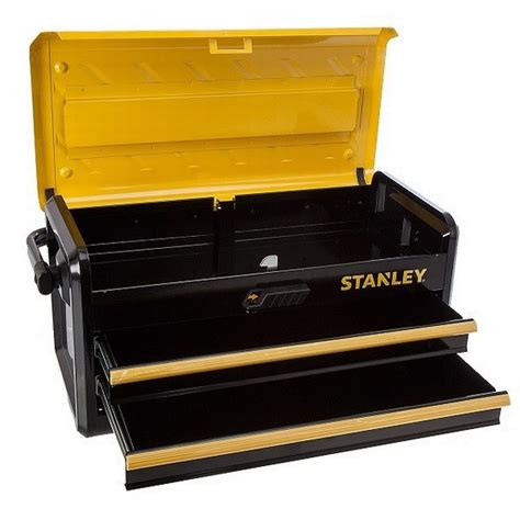 stanley 2 drawer metal tool box 19|stanley 5 drawer tool chest.